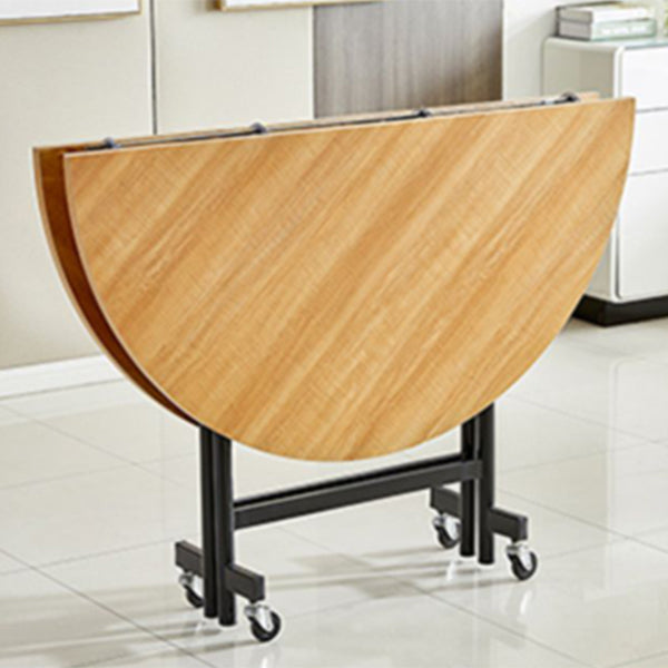 Modern Foldable Round Dining Table Metal Base for Dining Room