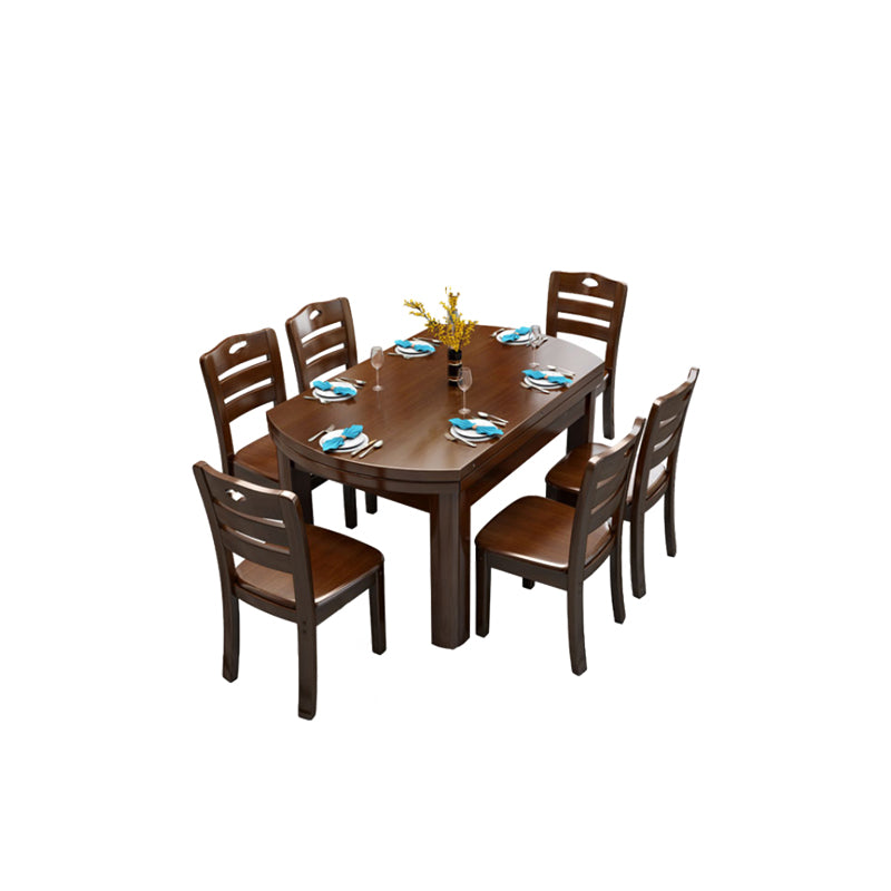 Solid Wood Dining Table Set 1/7 Pieces Dining Set for Kitchen