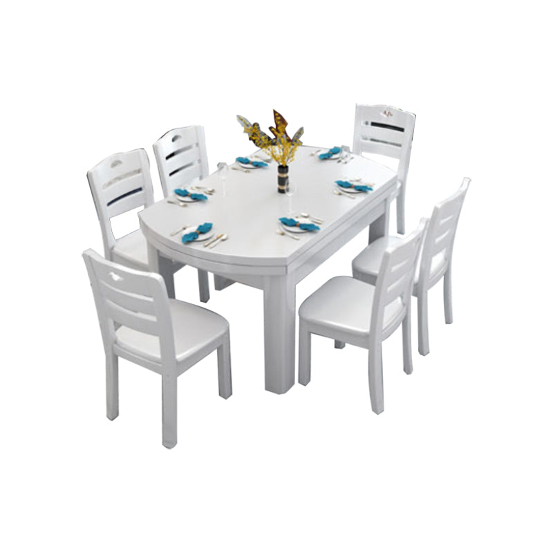 Solid Wood Dining Table Set 1/7 Pieces Dining Set for Kitchen