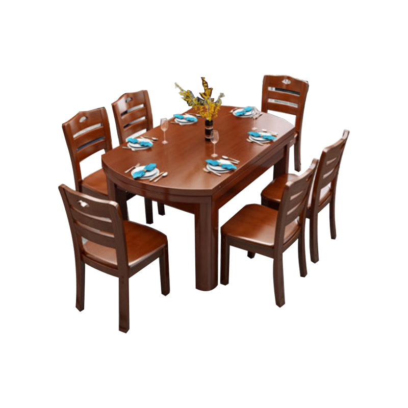 Solid Wood Dining Table Set 1/7 Pieces Dining Set for Kitchen