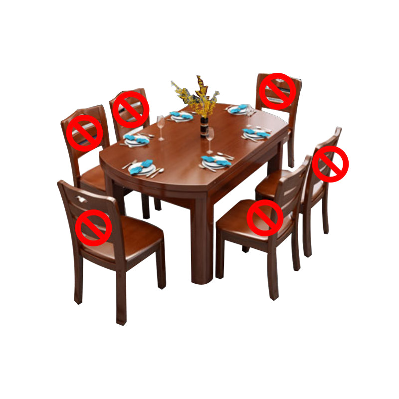 Solid Wood Dining Table Set 1/7 Pieces Dining Set for Kitchen
