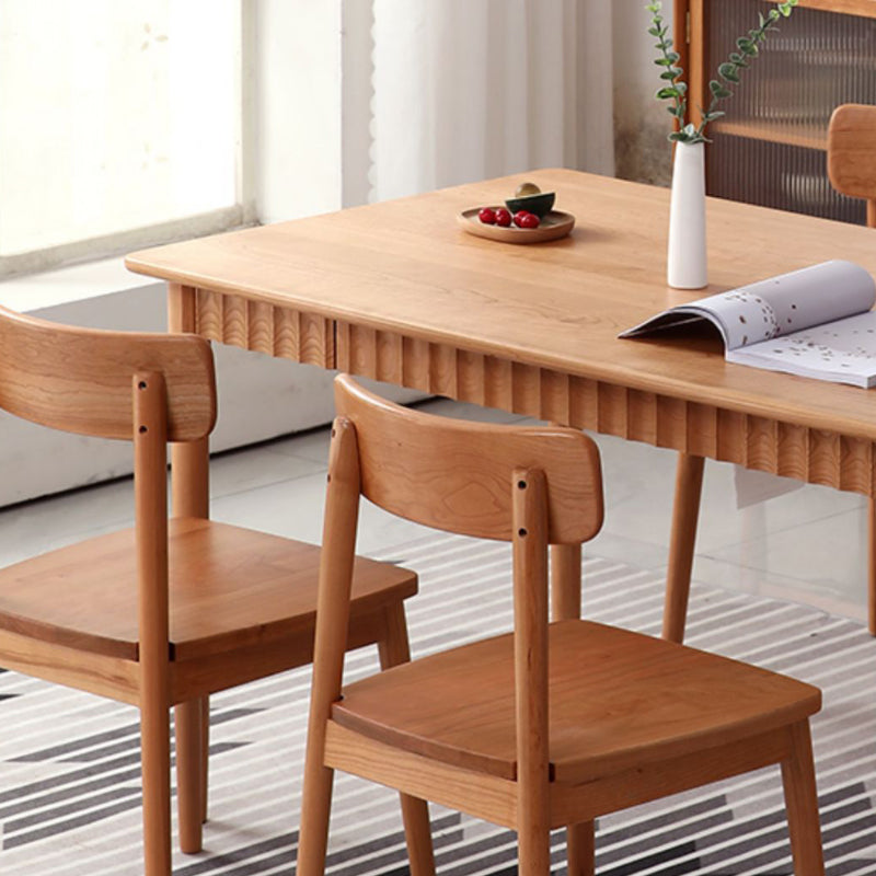 1/4/5 Pieces Dining Room Furniture Set Solid Wood Table and Bench Set
