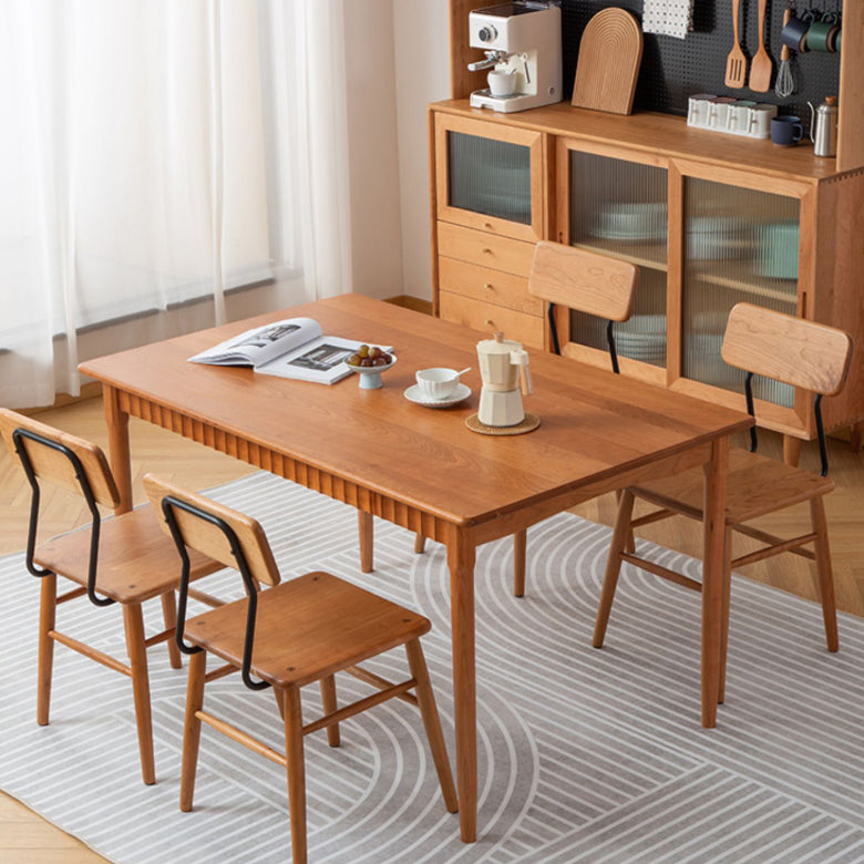 1/4/5 Pieces Dining Room Furniture Set Solid Wood Table and Bench Set