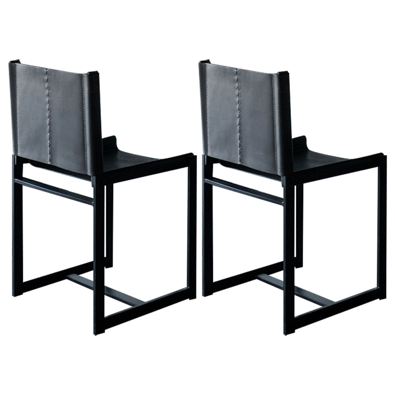 Industrial Side Chair Metal Open Back Dining Chair for Indoor