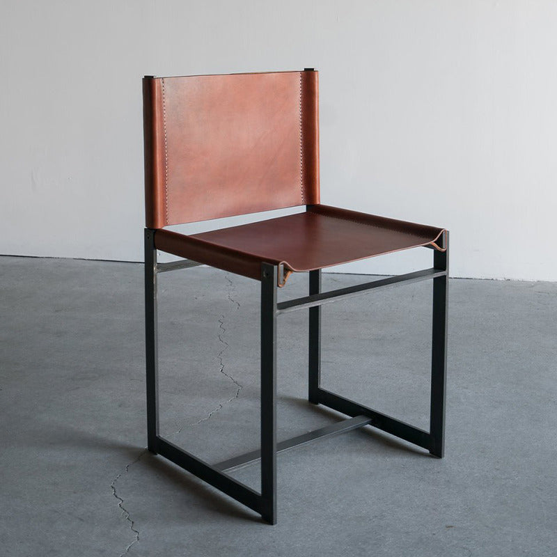 Industrial Side Chair Metal Open Back Dining Chair for Indoor