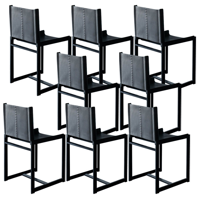 Industrial Side Chair Metal Open Back Dining Chair for Indoor