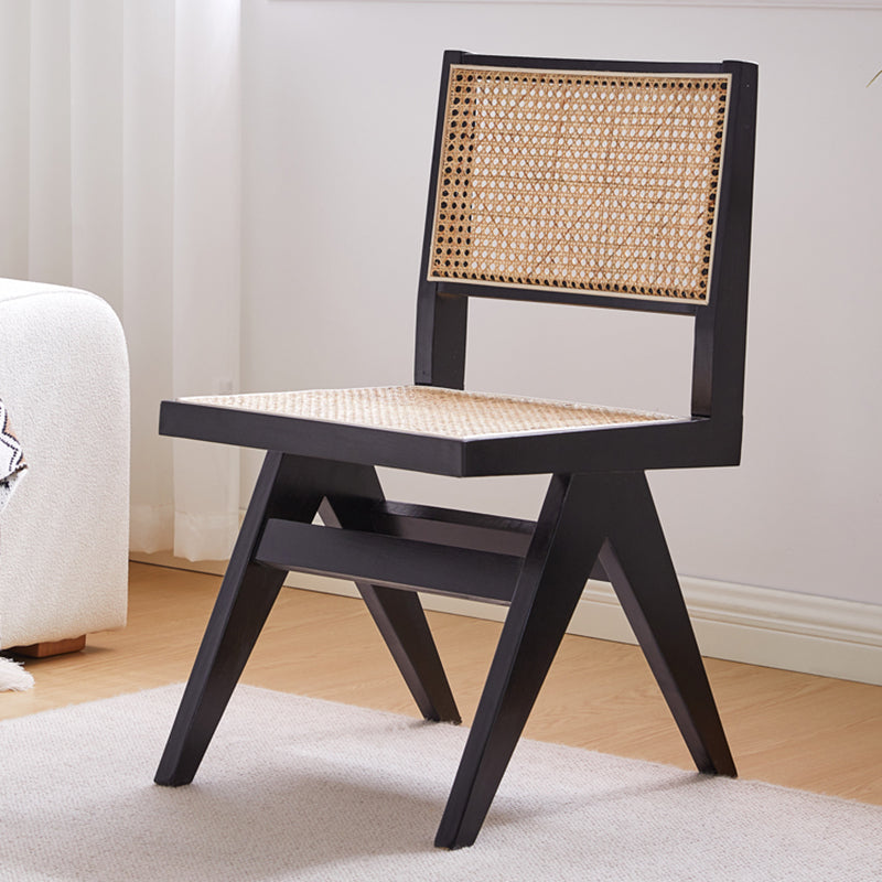 Contemporary Side Chair Wood Open Back Dining Room Chair for Dining Room