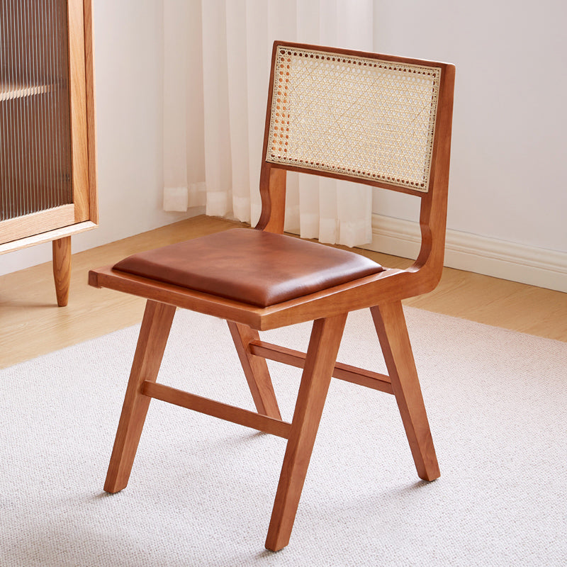 Contemporary Side Chair Wood Open Back Dining Room Chair for Dining Room