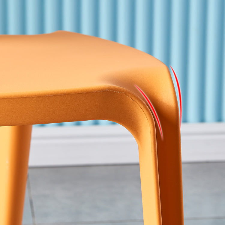 Contemporary Style Side Chair Plastic Slat Back Dining Room Chair for Indoor