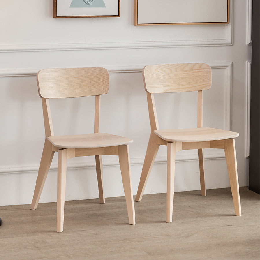 Contemporary Style Side Chair Wood Open Back Dining Room Chair for Dining Room