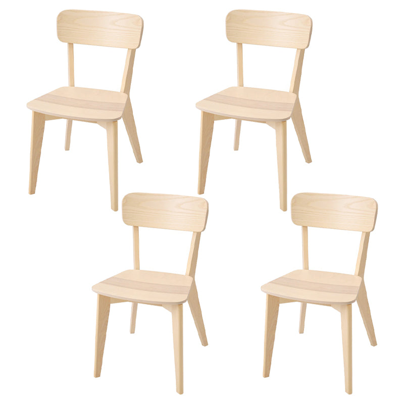 Contemporary Style Side Chair Wood Open Back Dining Room Chair for Dining Room