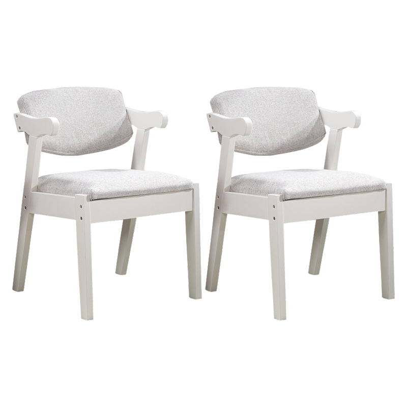 Contemporary Style Arm Chair Wood Open Back Dining Chairs for Indoor