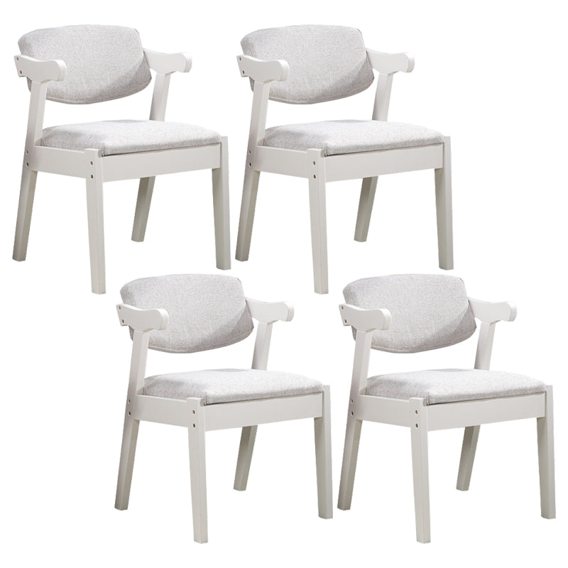 Contemporary Style Arm Chair Wood Open Back Dining Chairs for Indoor