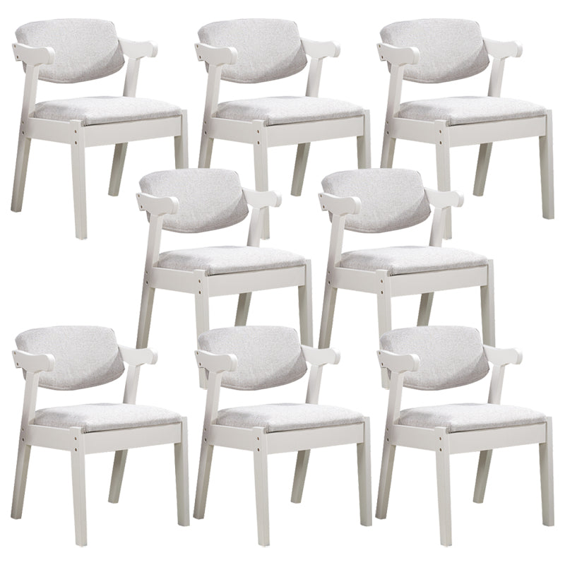 Contemporary Style Arm Chair Wood Open Back Dining Chairs for Indoor