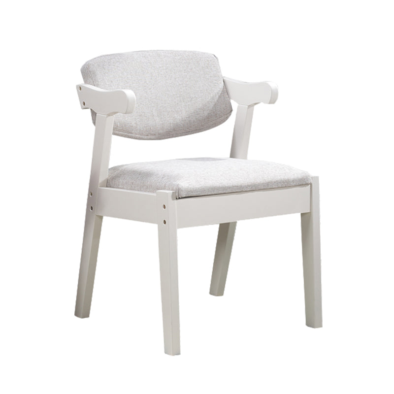 Contemporary Style Arm Chair Wood Open Back Dining Chairs for Indoor