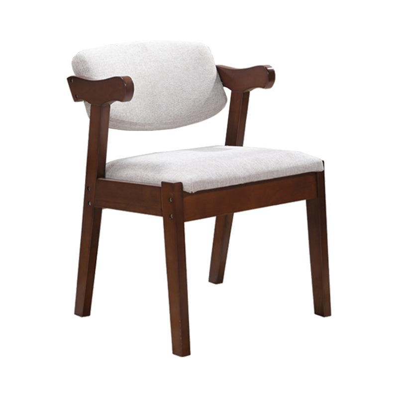 Contemporary Style Arm Chair Wood Open Back Dining Chairs for Indoor