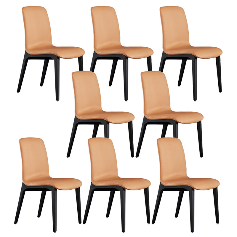 Contemporary Style Side Chair Wood Solid Back Dining Room Chair for Dining Room