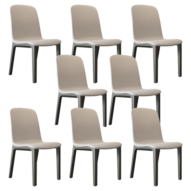 Contemporary Style Side Chair Wood Solid Back Dining Room Chair for Dining Room