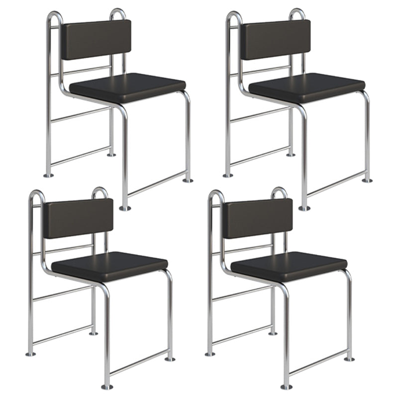 Contemporary Side Chair Metal Open Back Dining Room Chair for Indoor