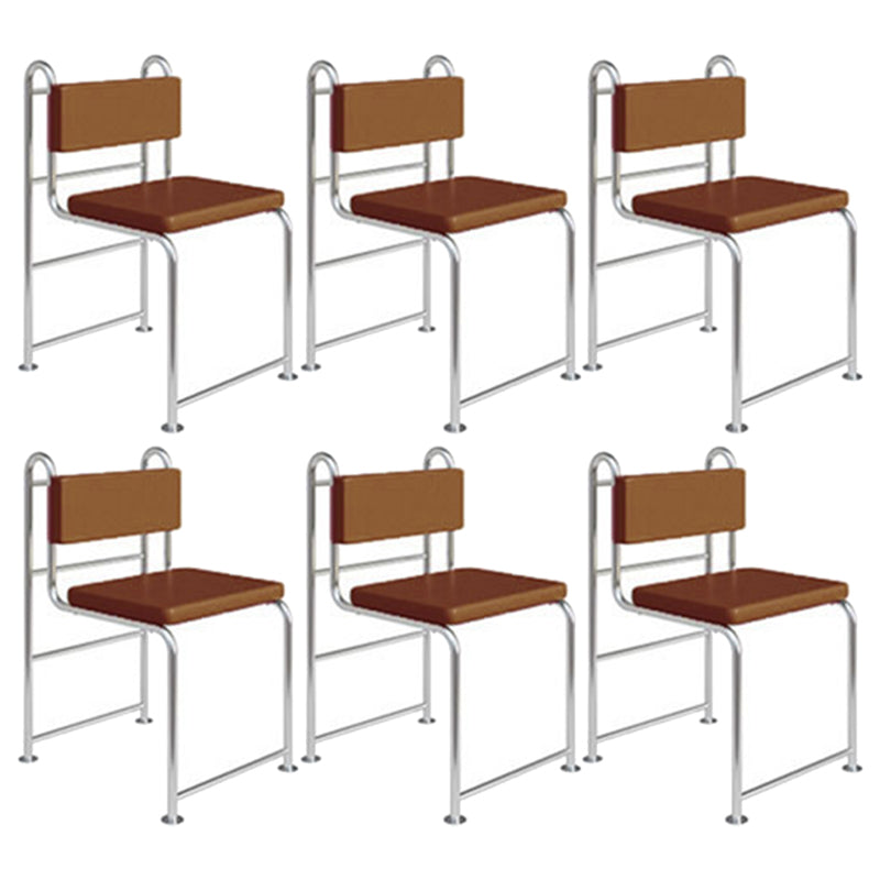 Contemporary Side Chair Metal Open Back Dining Room Chair for Indoor