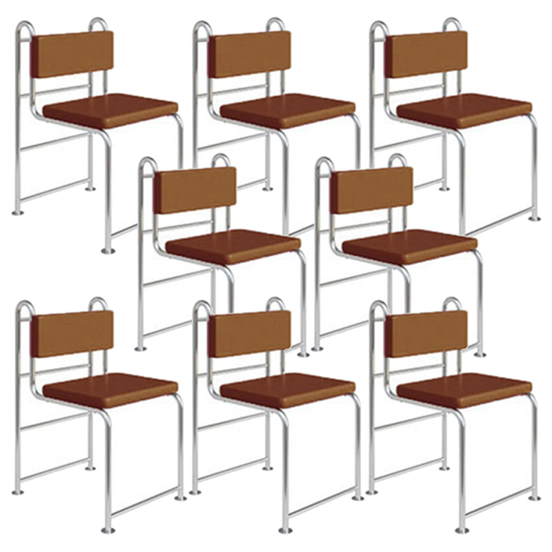 Contemporary Side Chair Metal Open Back Dining Room Chair for Indoor