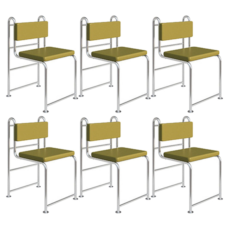 Contemporary Side Chair Metal Open Back Dining Room Chair for Indoor