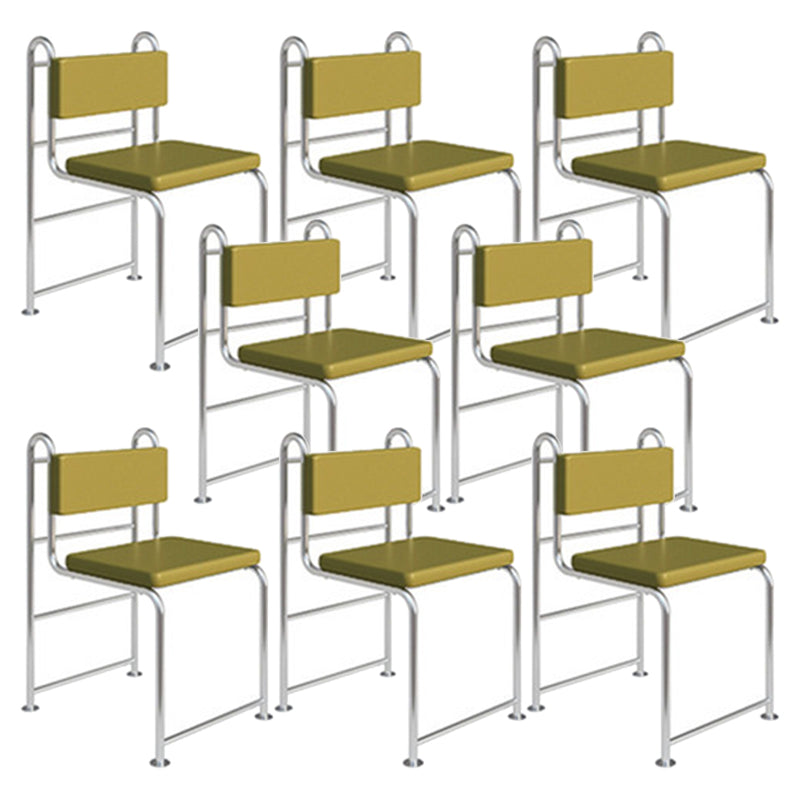 Contemporary Side Chair Metal Open Back Dining Room Chair for Indoor