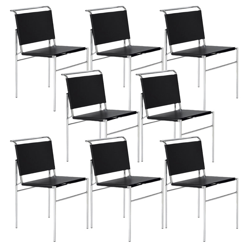 Contemporary Style Side Chair Metal Open Back Dining Room Chair for Indoor