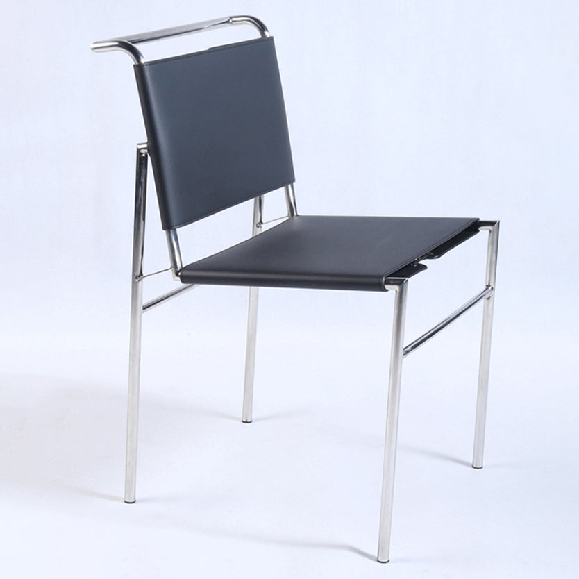 Contemporary Style Side Chair Metal Open Back Dining Room Chair for Indoor