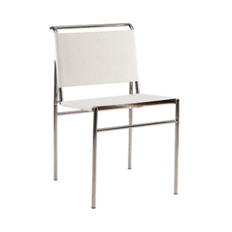 Contemporary Style Side Chair Metal Open Back Dining Room Chair for Indoor