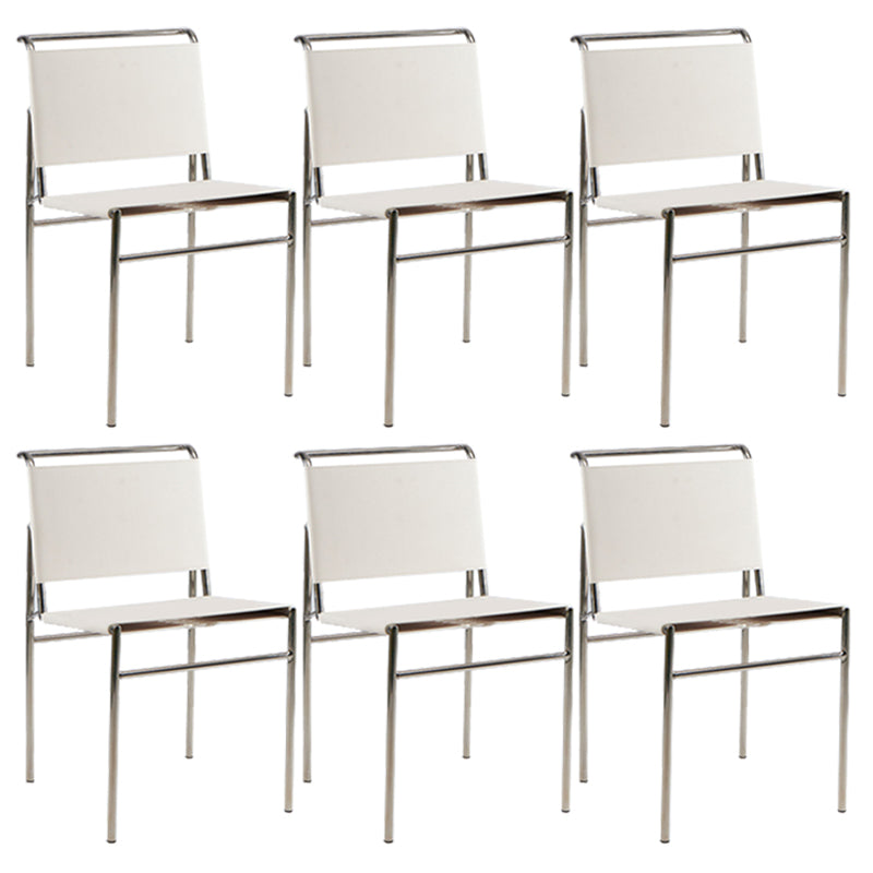 Contemporary Style Side Chair Metal Open Back Dining Room Chair for Indoor