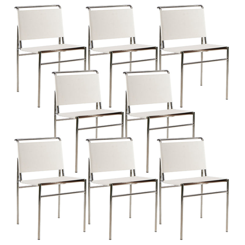 Contemporary Style Side Chair Metal Open Back Dining Room Chair for Indoor