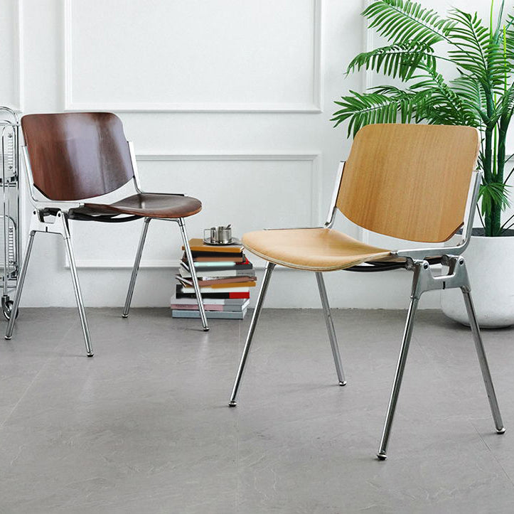 Modern Side Chair Metal Open Back Dining Room Chair for Home