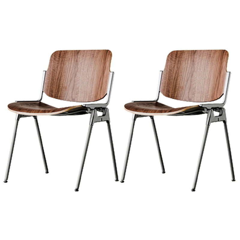 Modern Side Chair Metal Open Back Dining Room Chair for Home