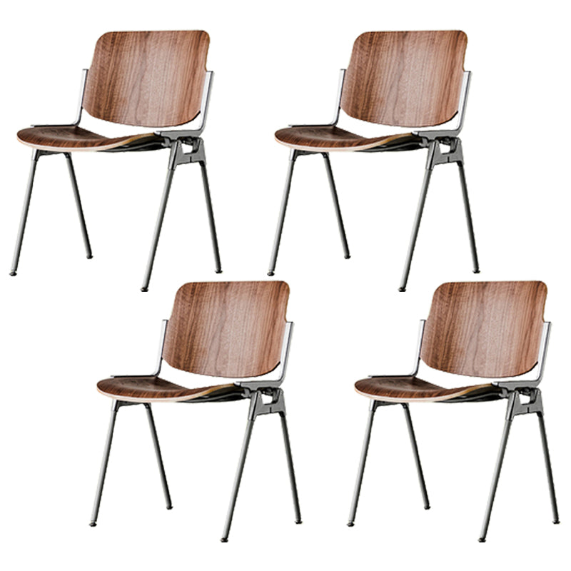 Modern Side Chair Metal Open Back Dining Room Chair for Home