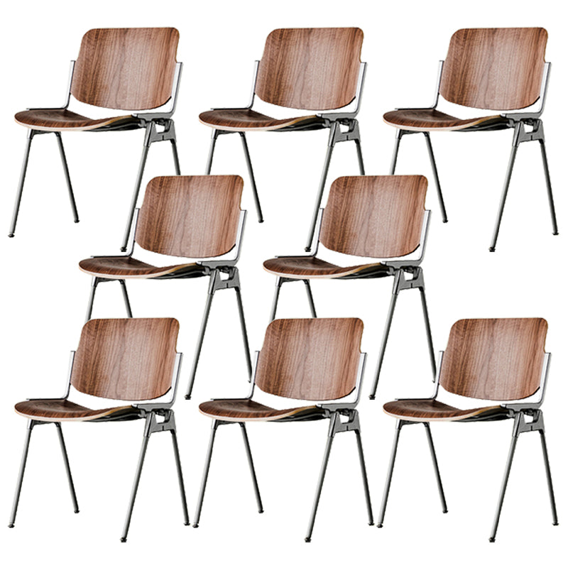 Modern Side Chair Metal Open Back Dining Room Chair for Home