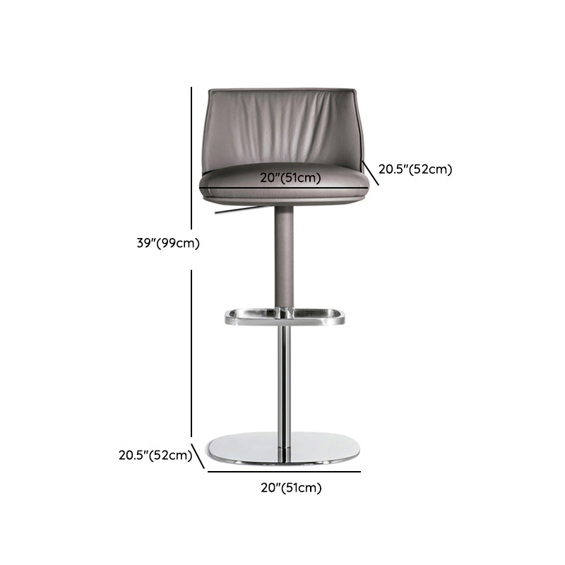 Indoor Upholstered Bar Stool Solid Wood Bar Stool with Footrest