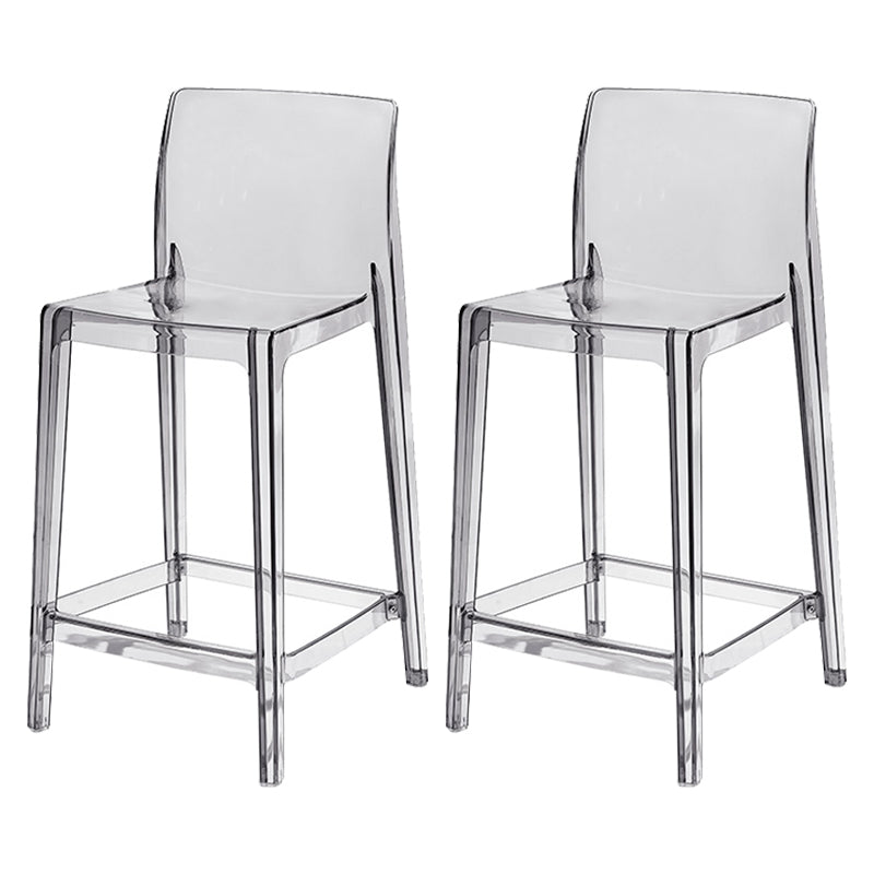 Contemporary Acrylic Counter Chair Low Back Indoor Bar Stools
