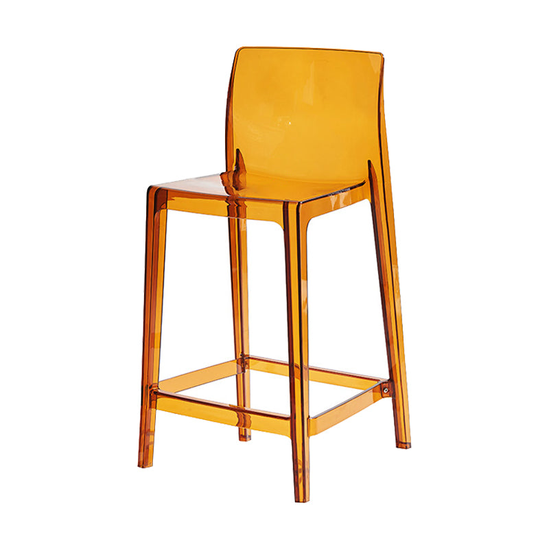 Contemporary Acrylic Counter Chair Low Back Indoor Bar Stools