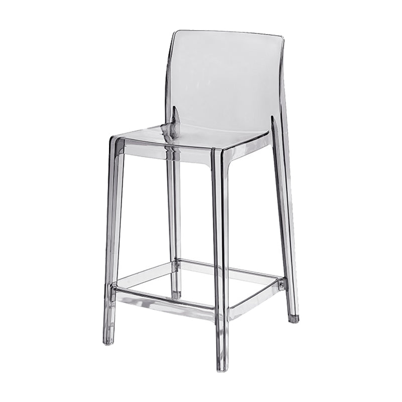 Contemporary Acrylic Counter Chair Low Back Indoor Bar Stools