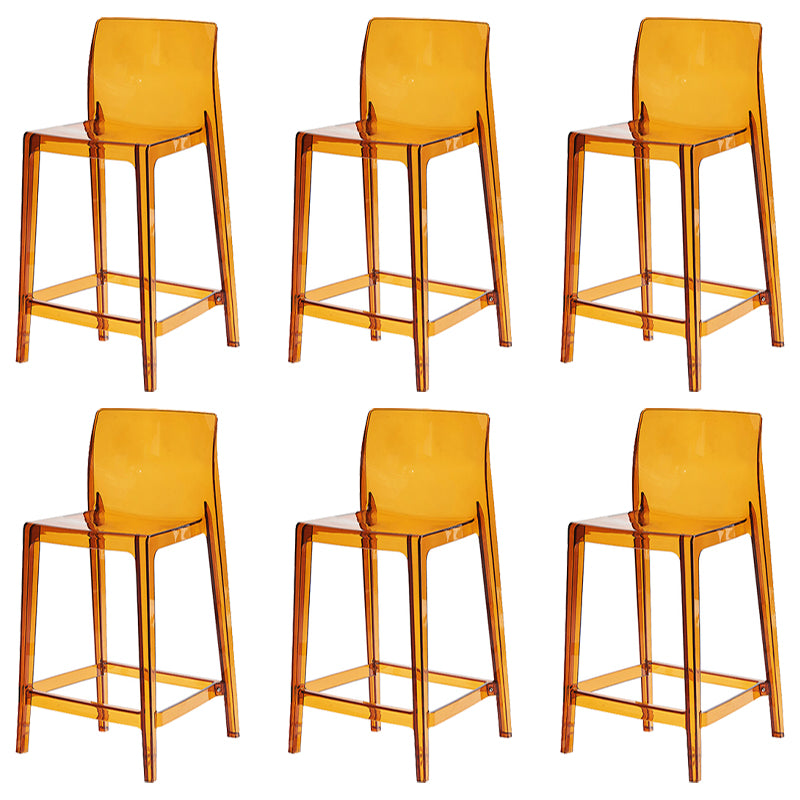Contemporary Acrylic Counter Chair Low Back Indoor Bar Stools