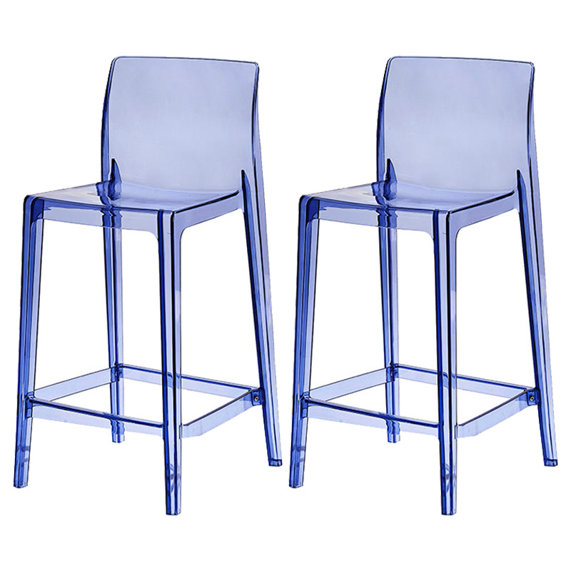Contemporary Acrylic Counter Chair Low Back Indoor Bar Stools