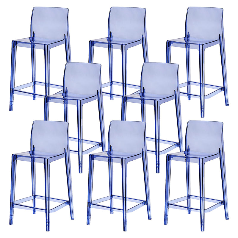 Contemporary Acrylic Counter Chair Low Back Indoor Bar Stools