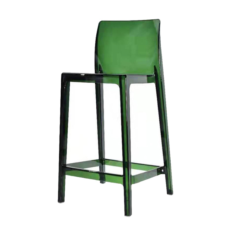 Contemporary Acrylic Counter Chair Low Back Indoor Bar Stools