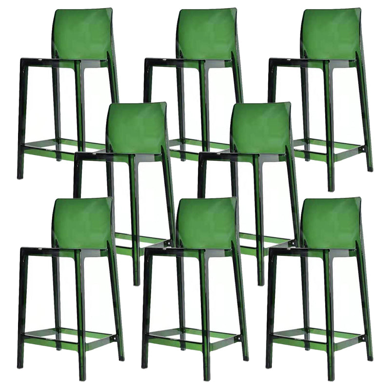 Contemporary Acrylic Counter Chair Low Back Indoor Bar Stools