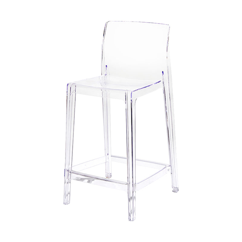 Contemporary Acrylic Counter Chair Low Back Indoor Bar Stools