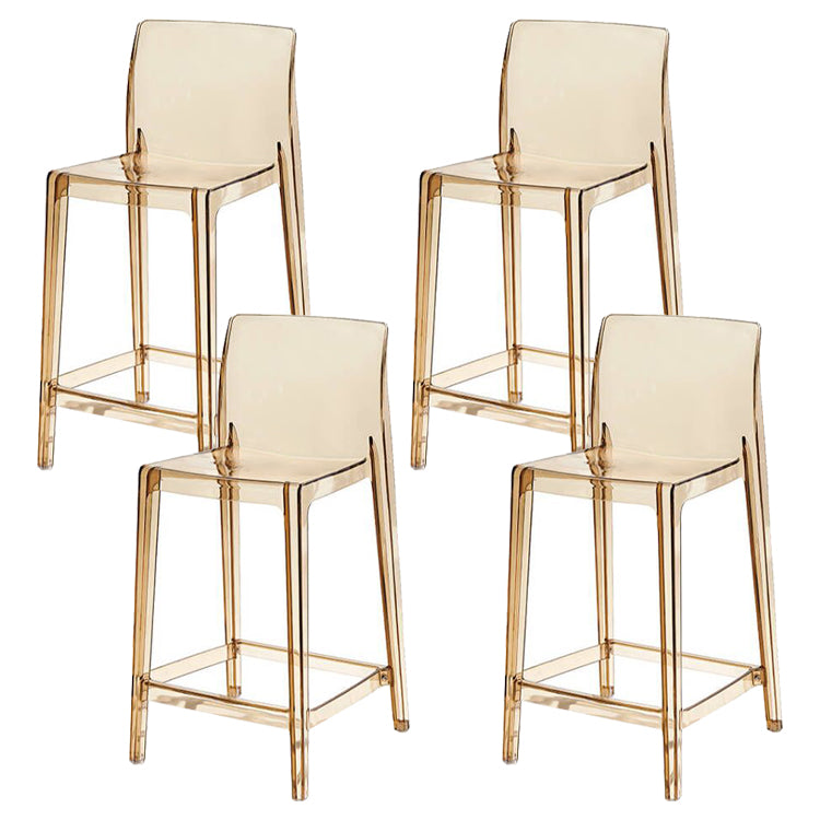 Contemporary Acrylic Counter Chair Low Back Indoor Bar Stools