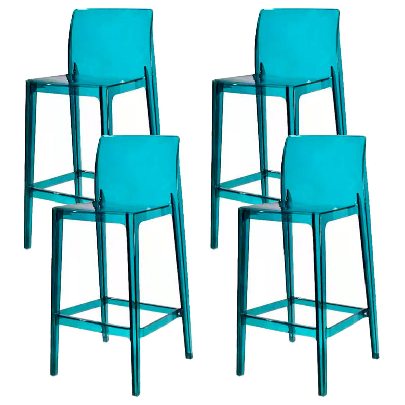 Contemporary Acrylic Counter Chair Low Back Indoor Bar Stools