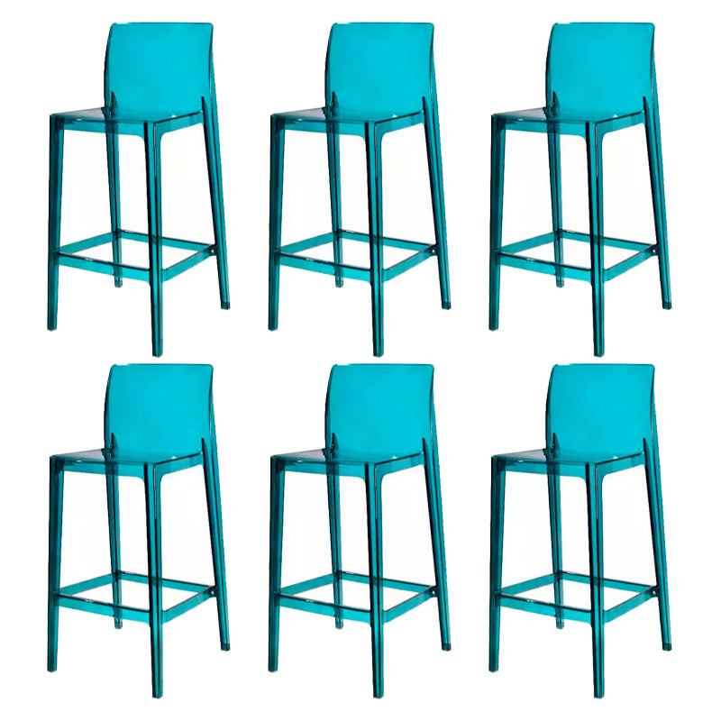 Contemporary Acrylic Counter Chair Low Back Indoor Bar Stools