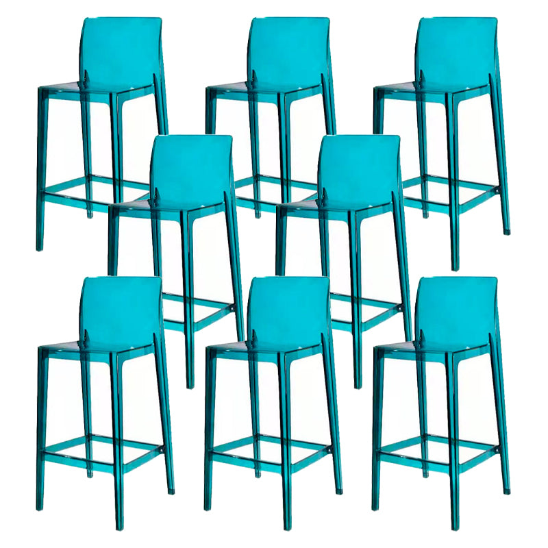 Contemporary Acrylic Counter Chair Low Back Indoor Bar Stools